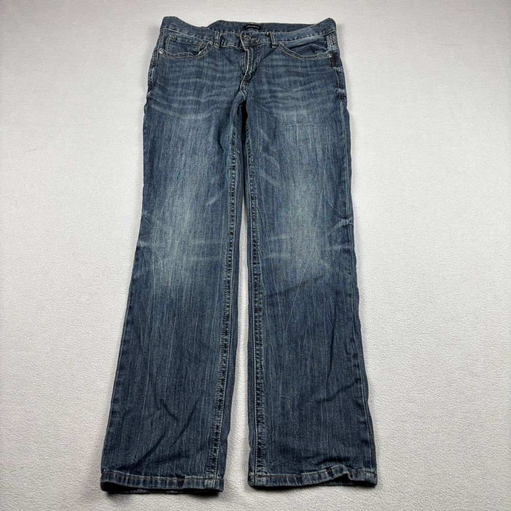 Warehouse One Womens Straight Leg Jeans 32x32 Blue Medium Wash Denim Pants